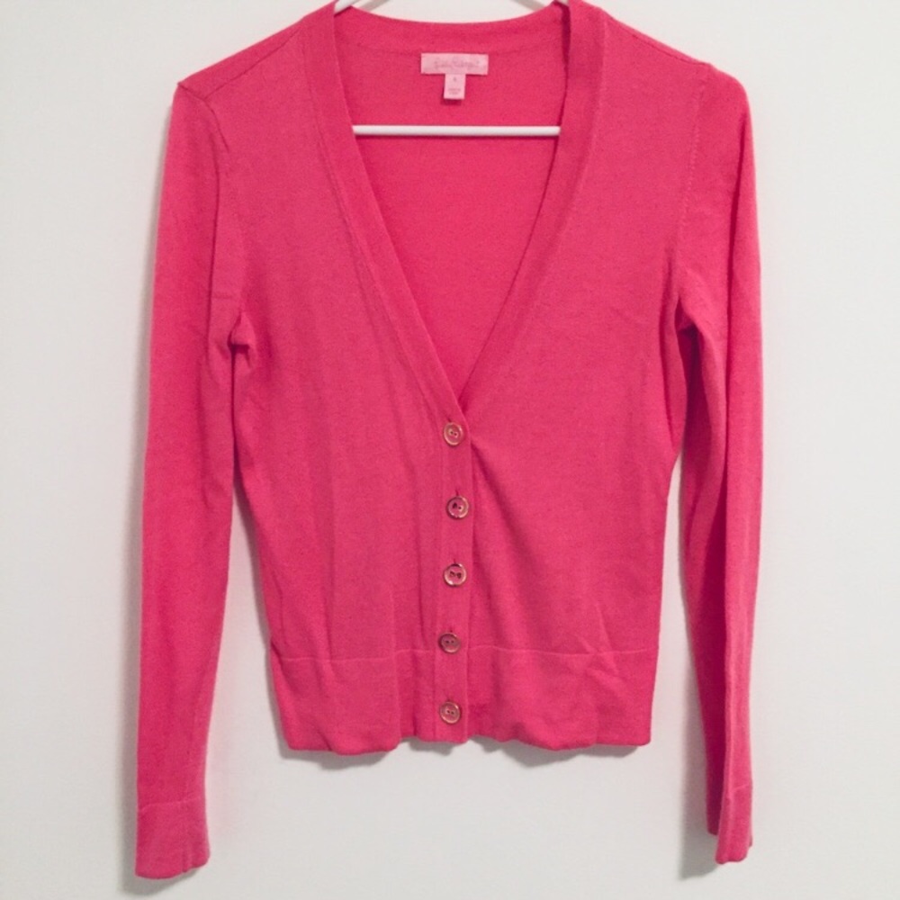 Lilly Pulitzer pink cardigan sweater